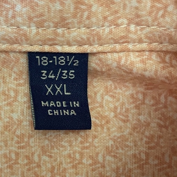 Original Penguin Coral Reef Print Slim Fit, Tangerine/Orange, XXL 18-18 1/2, NWT - Picture 6 of 15